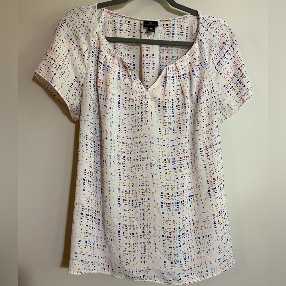 Worthington Petites size PXL multi-colored blouse